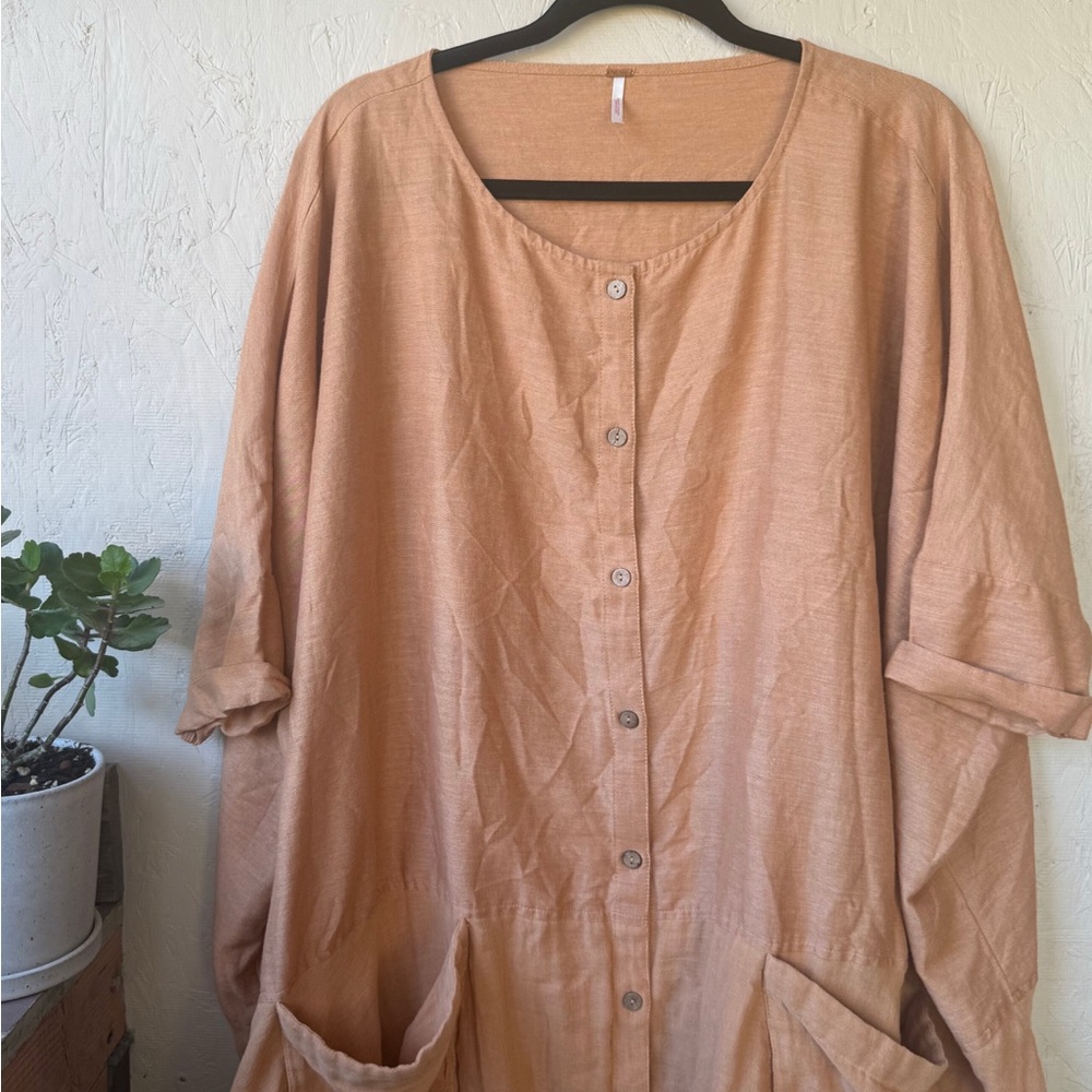 Free People Over-Sized Button-Front Tunic Size XS